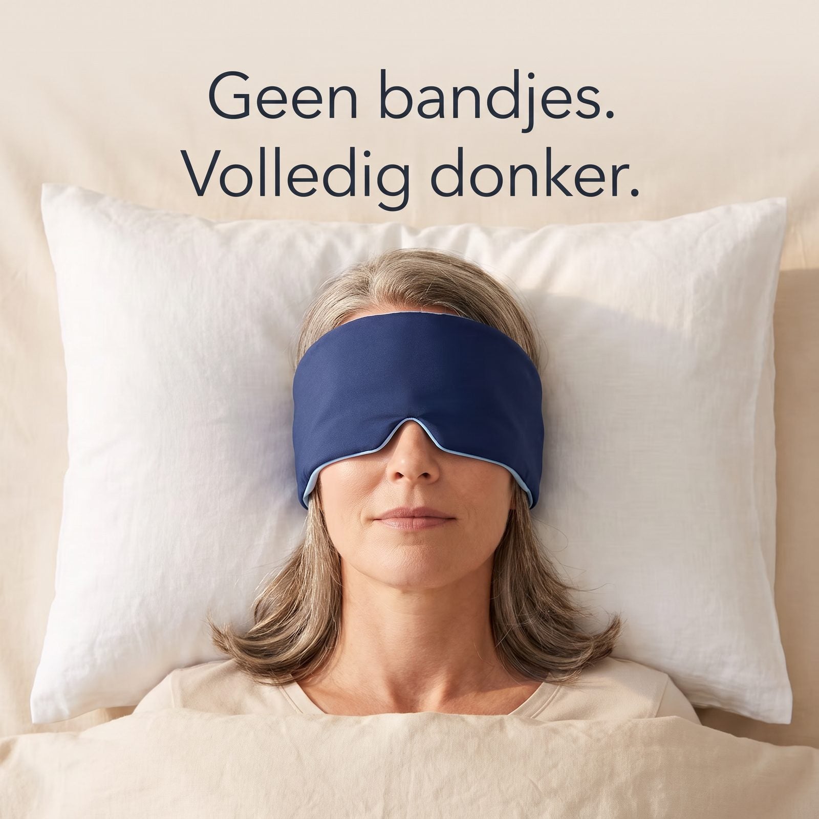 Geen bandjes. Volledig donker.
